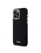 DKNY iPhone 15 Pro Max Case MagSafe Silicone Metal Logo Black