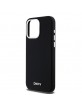 DKNY iPhone 15 Pro Max Hülle Case MagSafe Silikon Metal Logo Schwarz