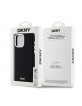 DKNY iPhone 15 Pro Max Case MagSafe Silicone Metal Logo Black