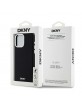 DKNY iPhone 15 Pro Max Hülle Case MagSafe Silikon Metal Logo Schwarz