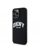 DKNY iPhone 15 Pro Max Case MagSafe Silicone Printed Logo Black