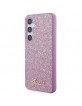 Guess Samsung S24+ Plus Hülle Case Cover Glitter Script Violett