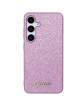 Guess Samsung S24+ Plus Case Cover Glitter Script Purple
