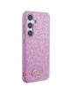 Guess Samsung S24+ Plus Hülle Case Cover Glitter Script Violett