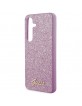 Guess Samsung S24+ Plus Hülle Case Cover Glitter Script Violett