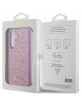 Guess Samsung S24+ Plus Hülle Case Cover Glitter Script Violett