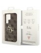 Guess Samsung S24 Ultra Case Cover Big Metal Logo 4G Brown