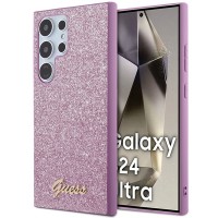 Guess Samsung S24 Ultra Case Cover Glitter Script Purple
