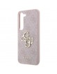 Guess Samsung S24+ Plus Case Cover Big Metal Logo 4G Pink