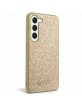 Guess Samsung S24 Case Cover Glitter Script Gold