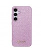 Guess Samsung S24 Hülle Case Cover Glitter Script Violett