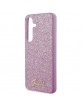 Guess Samsung S24 Case Cover Glitter Script Purple