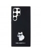 Karl Lagerfeld Samsung S24 Ultra Case Silicone Choupette Metal Pin Black