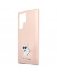 Karl Lagerfeld  Samsung S24 Ultra Hülle Case Silikon Choupette Metal Rosa