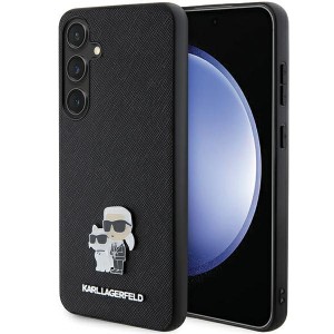 Karl Lagerfeld Samsung S24+ Plus Hülle Case Saffiano Karl Choupette Pin Schwarz