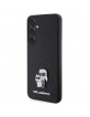 Karl Lagerfeld Samsung S24+ Plus Case Saffiano Karl Choupette Pin Black