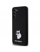 Karl Lagerfeld Samsung S24+ Plus Case Silicone Choupette Metal Pin Black