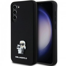 Karl Lagerfeld Samsung S24+ Plus Case Silicone K & C Metal Pin Black