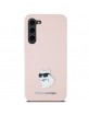 Karl Lagerfeld  Samsung S24 Hülle Case Silikon Choupette Metal Pin Rosa