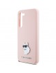 Karl Lagerfeld  Samsung S24 Hülle Case Silikon Choupette Metal Pin Rosa