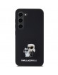 Karl Lagerfeld  Samsung S24 Hülle Case Silikon K & C Metal Pin Schwarz