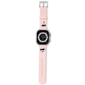Karl Lagerfeld Apple Watch Strap 42 / 44 / 45 / 49 mm Silicone Karl Choupette Pink