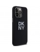 DKNY iPhone 15 Pro Hülle Case Silikon Metal Logo Schwarz