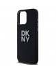 DKNY iPhone 15 Pro Case Silicone Metal Logo Black