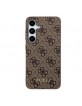 Guess Samsung A35 Case Cover 4G Metal Gold Logo Brown