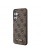 Guess Samsung A55 Hülle Case Cover 4G Metal Gold Logo Braun