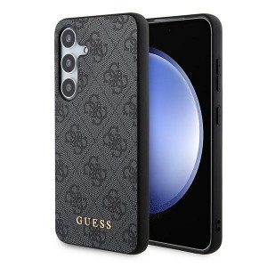 Guess Samsung A55 Case Cover 4G Metal Gold Logo Black