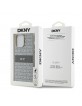 DKNY iPhone 14 Pro Case Mono Stripe Metal Logo Beige