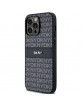 DKNY iPhone 14 Pro Case Mono Stripe Metal Logo Black