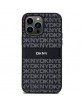 DKNY iPhone 14 Pro Hülle Case Mono Stripe Metal Logo Schwarz