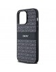 DKNY iPhone 14 Pro Hülle Case Mono Stripe Metal Logo Schwarz