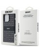 DKNY iPhone 14 Pro Hülle Case Mono Stripe Metal Logo Schwarz