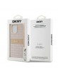 DKNY iPhone 14 Pro Hülle Case Mono Stripe Metal Logo Rosa Pink