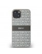 DKNY iPhone 14 / 15 / 13 Case Mono Stripe Metal Logo Beige