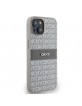 DKNY iPhone 14 / 15 / 13 Case Mono Stripe Metal Logo Beige