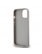 DKNY iPhone 14 / 15 / 13 Case Mono Stripe Metal Logo Beige