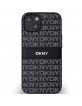 DKNY iPhone 14 / 15 / 13 Case Mono Stripe Metal Logo Black