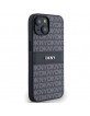 DKNY iPhone 14 / 15 / 13 Case Mono Stripe Metal Logo Black