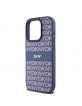 DKNY iPhone 15 Pro Case Mono Stripe Metal Logo Blue