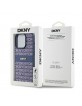 DKNY iPhone 15 Pro Case Mono Stripe Metal Logo Blue