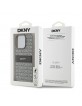 DKNY iPhone 15 Pro Case Mono Stripe Metal Logo Beige