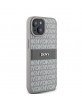 DKNY iPhone 15 Plus / 14 Plus Hülle Case Mono Stripe Metal Logo Beige