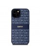 DKNY iPhone 15 / 14 / 13 Hülle Case Mono Stripe Metal Logo Blau