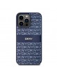 DKNY iPhone 15 Pro Max Case Mono Stripe Metal Logo Blue