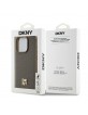 DKNY iPhone 14 Pro Case Magsafe Pattern Metal Logo Brown