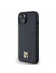 DKNY iPhone 14 / 15 / 13 Case Magsafe Pattern Metal Logo Black